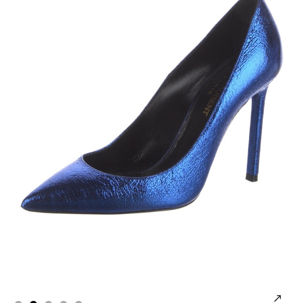 Yves Saint Laurent Shimmering Blue Heels